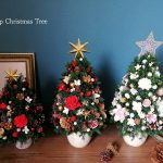 【完売】【教室/完成品】本物のヒムロスギとたっぷりの木の実で作る北欧風卓上クリスマスツリー3種類