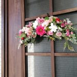 【オーダーメイド】壁飾りの種類と横長にお花をつなぐ壁飾り”ガーランド”をお届け♡